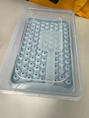 Mini Round Ice Cube Trays with Lid, Small Pebble Ice Molds for Freezer 4 pack